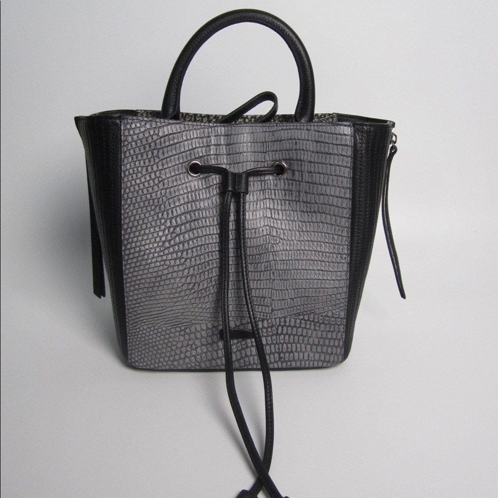 Engraved Top Grain Genuine Leather Shoulder Bag